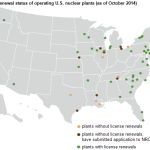 License Renewal Status Map for Nuclear Power Plants