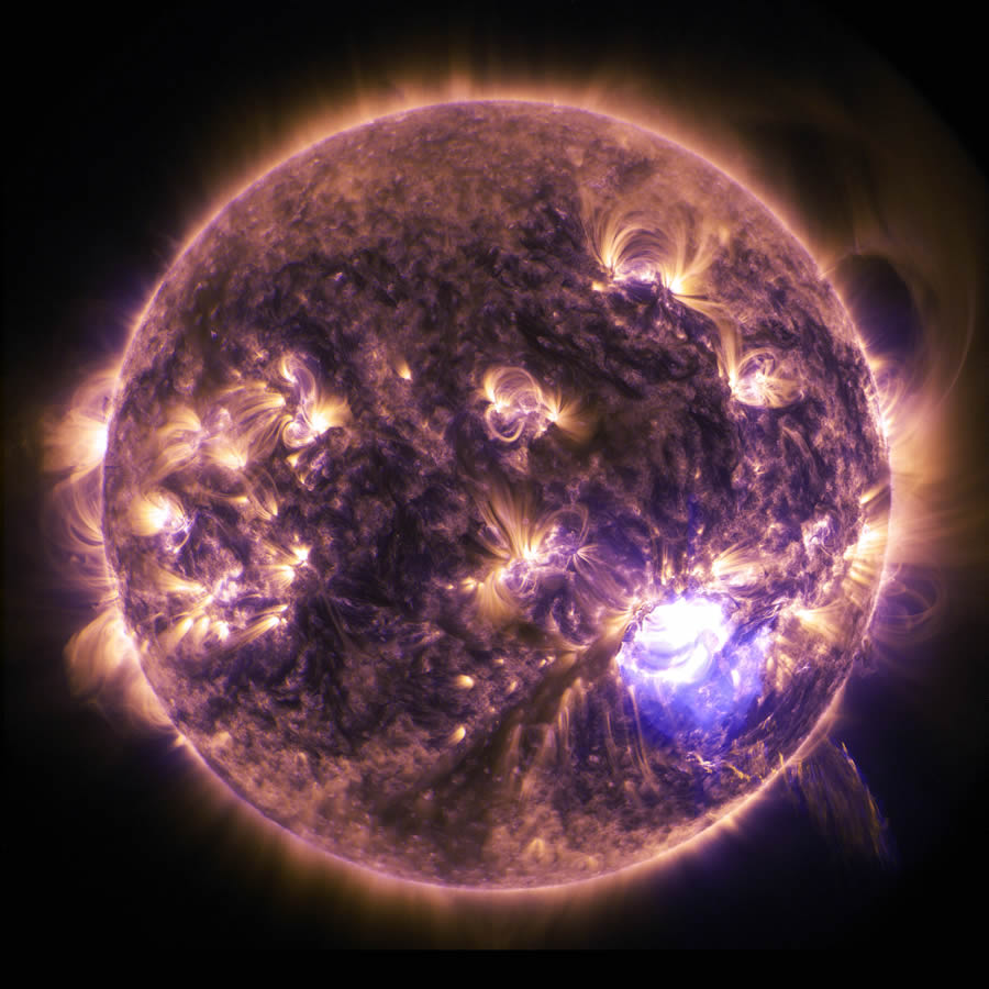 Holiday Lights on the Sun: Imagery of a Solar Flare