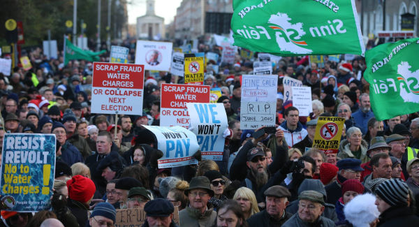 Tens of Thousands Gather in Dublin for Water Protest