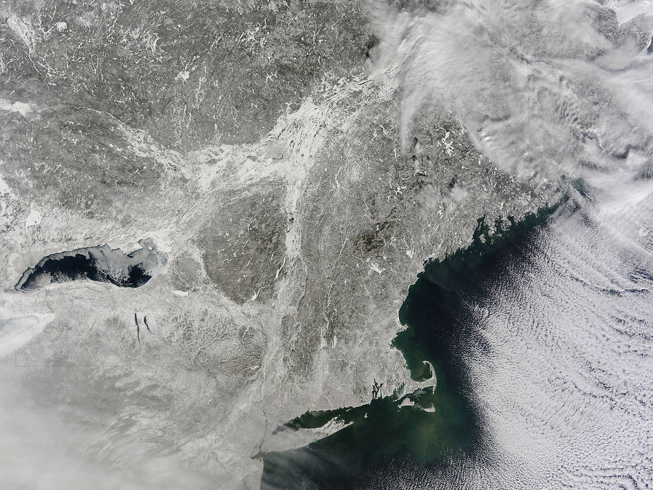 Snow-Covered Northeastern United States