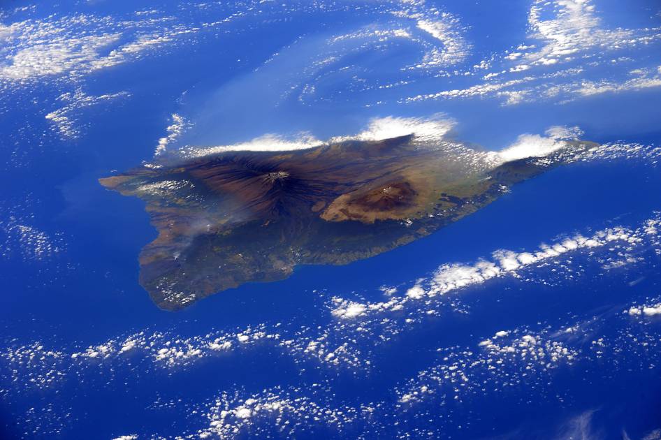 Island of Hawaii From the International Space Station 
